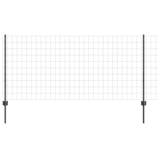 Gartenzaun-Set Set aus 2 Grau Metalldraht, Kunststoff