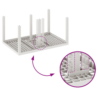5-teiliges Garten Essset Weiß Poly-Rattan