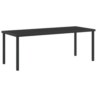 9-teiliges Garten-Ess-Set Schwarz Poly Rattan