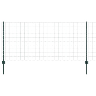 Gartenzaunset 2-teilig Grün PVC-beschichteter Stahl 10 x 1 m