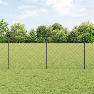 Gartenzaun-Set Set aus 2 Grau Verzinkter Stahl 25 x 1 m