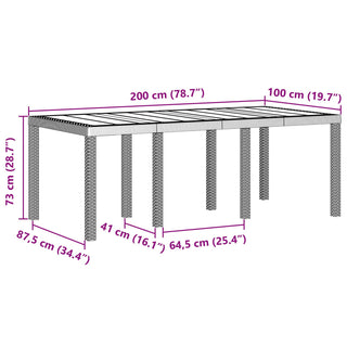 7-teiliges Garten Essgruppen Set Anthrazit Poly Rattan