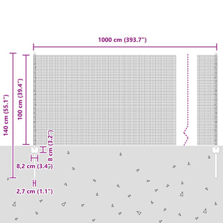 Gartenzaunset Set von 2 Grün Metall 10 x 1 m Langlebig