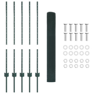 Gartenzaun Set Set aus 2 Grün Stahl Mittel Langlebig