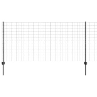 Gartenzaun Set 2er Set Grau Pulverbeschichteter Stahl 25 x 1 m