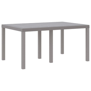 7-teiliges Garten Esszimmer Set mit Kissen Hellgrau Poly Rattan