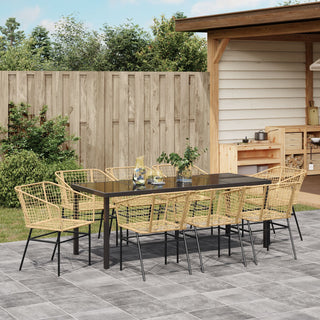 2er Gartenstuhl Set Braun Poly-Rattan