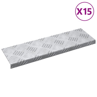 Aluminium Treppenstufen - 15er Pack, Rutschfest, 60x18 cm