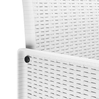 5-teiliges Garten-Essgruppen Set Weiß Poly-Rattan
