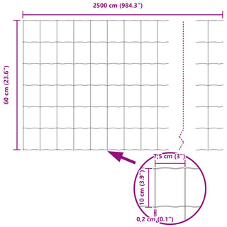Gartenzaun Set Set mit 2 Galvanisierter Stahl Groß Langlebig