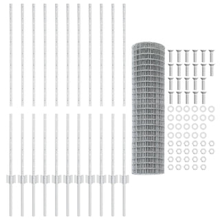 Gartenzaunset Set aus 2 Verzinkter Stahl 25 x 1,2 m Robuster