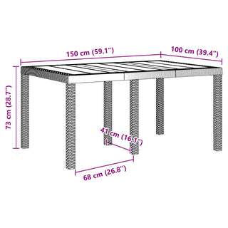 7-teiliges Garten EssSet mit Kissen Anthrazit Poly-Rattan