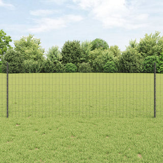 graues Gartenzaun-Set Set aus 2 Grau Metall 25 x 0,8 m