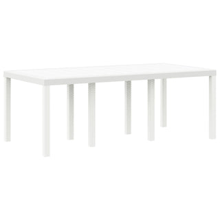 9-teiliges Garten Essset Weiß Poly-Rattan