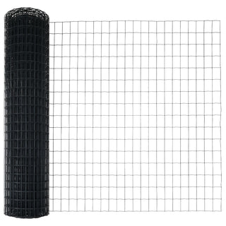 Gartenzaun-Set Set aus 2 Grau Metalldraht, Kunststoff