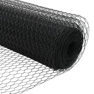 Gartenzaun-Set Set aus 2 Grau Stahlnetz 25 x 0,5 m Zaun Tragbar
