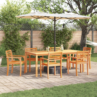 9-teiliges Garten-Esszimmer-Set aus massivem Akazienholz