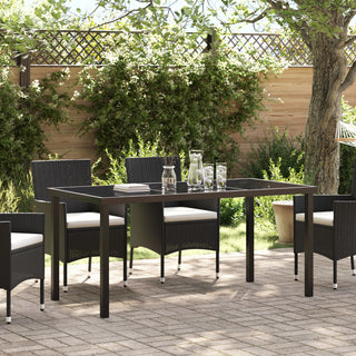 Gartentisch Dunkelgrau 160x80x73 cm mit Einscheibensicherheitsglas