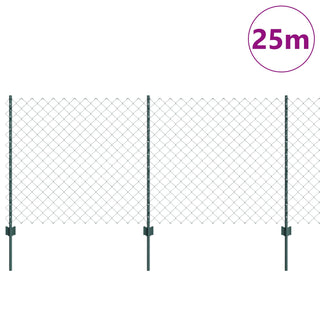 Gartenzaunset Set aus 2 Grün Verzinkter Stahl Standard Robust