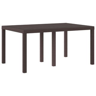 7-teiliges Garten-Esszimmer-Set Braun Poly-Rattan
