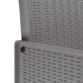 9-teilige Garten Essgruppe mit Kissen Hellgrau Poly Rattan