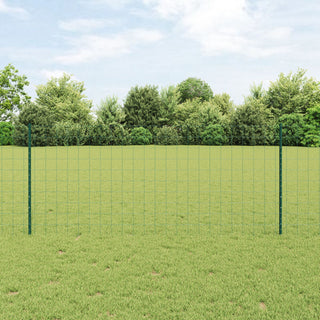 Gartenzaunset 2-teilig Grün PVC-beschichteter Stahl 10 x 1 m
