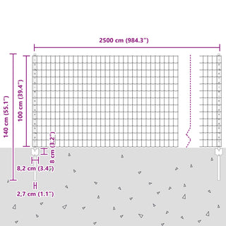 Gartenzaun Set 2er Set Verzinkter Stahl 25 x 1 m Langlebig