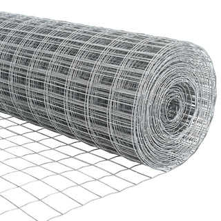 Gartenzaun-Set 2 Rollen Verzinkter Stahl 10 x 1 m Langlebig