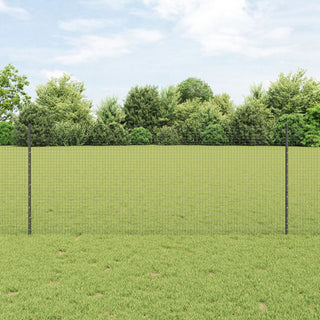 Gartenzaunset Set aus 2 Grau Metall 10 x 1 m Robust