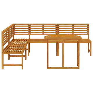 4-teiliges Akazienholz Garten Esstisch Set