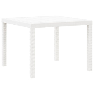 5-teiliges Garten-Essgruppen Set Weiß Poly-Rattan