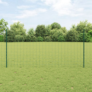 Gartenzaunset Set von 2 Grün PVC-beschichtetes Metall