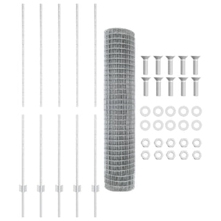 Gartenzaun-Set Set aus 2 Verzinkt Stahl Groß Haltbar