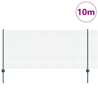 Gartenzaunset Set von 2 Grün Metall 10 x 1 m Langlebig
