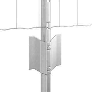 Gartenzaun Set 2 Teilig Verzinkter Stahl 10 x 0,4 m Langlebig