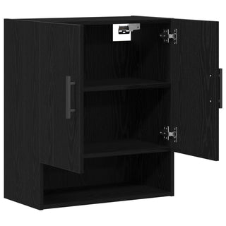 Wandregal Schwarz Eiche 60x31x70 cm Werkstoff