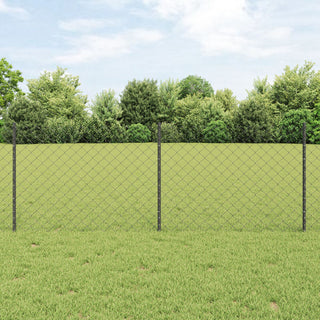 Gartenzaun Set 2er Set Grau Verzinkter Stahl 25 x 0,8 m