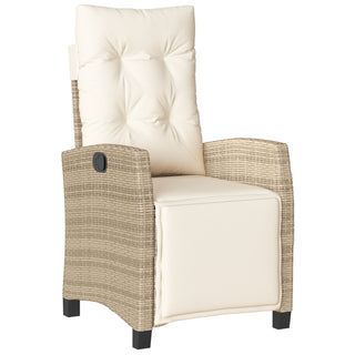 5-teiliges Garten-Esszimmer-Set Sandfarben Poly-Rattan