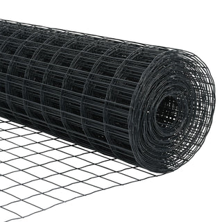 Gartenzaun-Set Set aus 2 Grau Metalldraht, Kunststoff