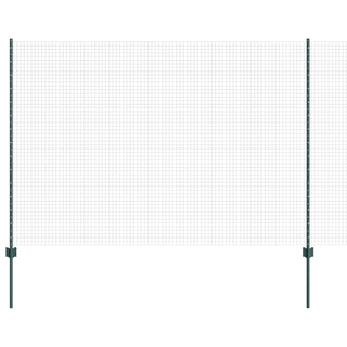 Gartenzaunset 2er Set Grün Metall 25 x 1,5 m Langlebig