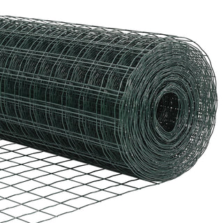 Metallgartenzaun-Set 2-teilig Grün Metall 25 m Langlebig