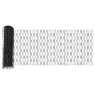 Gartenzaun-Set Set aus 2 Grau Stahlnetz 25 x 0,5 m Zaun Tragbar